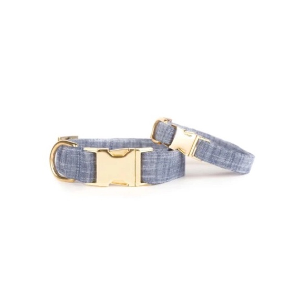 The Foggy Dog - Chambray Dog Collar - M